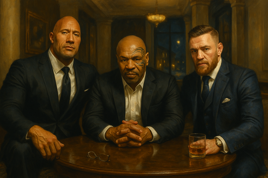 Premium Canvas Print, ArtWork A2012, "The Summit of Titans" - Johnson, Tyson, McGregor Portrait, Motivational Art