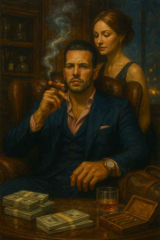 Premium Canvas Print, ArtWork A2011, "The Strategist" - Tristan Tate Portrait, Modern Realism, Motivational Art, Office, Man Cave