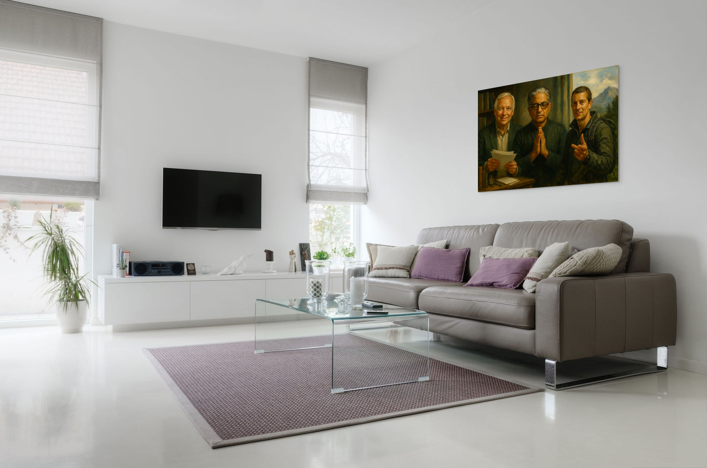 Premium Canvas Print, ArtWork A2015, "Mind, Body, & Spirit" - Canfield, Chopra, & Grylls Portrait, Inspirational Art