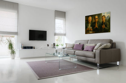 Premium Canvas Print, ArtWork A2015, "Mind, Body, & Spirit" - Canfield, Chopra, & Grylls Portrait, Inspirational Art