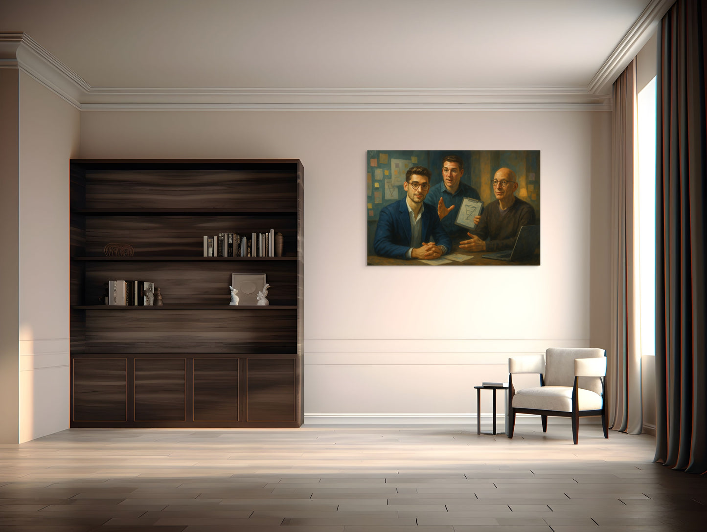 Premium Canvas Print, ArtWork A2013, "The Marketing Masterminds" - Gadzhi, Brunson, & Godin Portrait, Entrepreneur Art